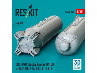 CBU-89B cluster bombs GATOR (4 pcs) (A-10, F-15E, F-16, B-52, B-1B, B-2) (3D Printed) 