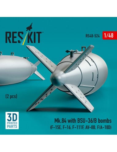 Mk.84 with BSU-36/B bombs (2 pcs) (F-15E, F-16, F-111F, AV-8B, F/A-18D) (3D Printed) 