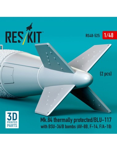 Mk.84 thermally protected/BLU-117 with BSU-36/B bombs (2 pcs) (AV-8B, F-14, F/A-18) (3D Printed) 