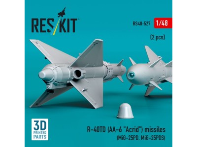 R-40TD (AA-6 Acrid) missiles (2 pcs) (MiG-25PD, MiG-25PDS) (3D printed) 