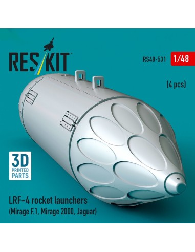 LRF-4 rocket launchers (4 pcs) (Mirage F.1, Mirage 2000, Jaguar) (3D Printed) 