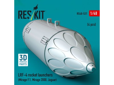 LRF-4 rocket launchers (4 pcs) (Mirage F.1, Mirage 2000, Jaguar) (3D Printed) 