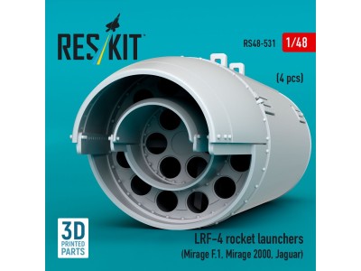 LRF-4 rocket launchers (4 pcs) (Mirage F.1, Mirage 2000, Jaguar) (3D Printed) 