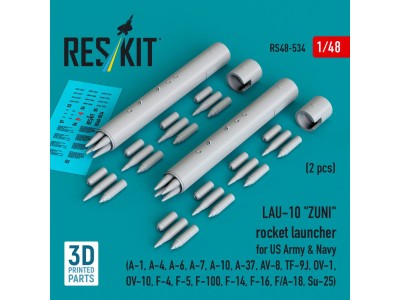 LAU-10 ZUNI rocket launcher for US Army & Navy (2 pcs) (A-1, A-4, A-6, A-7, A-10, A-37, AV-8, TF-9J, OV-1, OV-10, F-4, F-5, F-10
