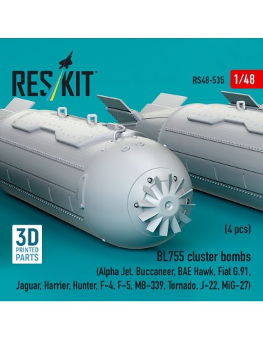 BL755 cluster bombs (4 pcs) (Alpha Jet, Buccaneer, BAE Hawk, Fiat G.91, Jaguar, Harrier, Hunter, F-4, F-5, MB-339, Tornado, J-22