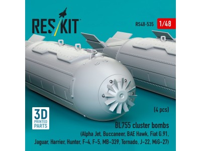 BL755 cluster bombs (4 pcs) (Alpha Jet, Buccaneer, BAE Hawk, Fiat G.91, Jaguar, Harrier, Hunter, F-4, F-5, MB-339, Tornado, J-22