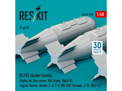 BL755 cluster bombs (4 pcs) (Alpha Jet, Buccaneer, BAE Hawk, Fiat G.91, Jaguar, Harrier, Hunter, F-4, F-5, MB-339, Tornado, J-22