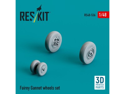 Fairey Gannet wheels set (3D Printed) 