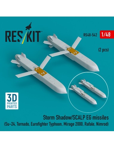 Storm Shadow/SCALP EG missiles (2 pcs) (Su-24, Tornado, Eurofighter Typhoon, Mirage 2000, Rafale, Nimrod) (3D Printed) 