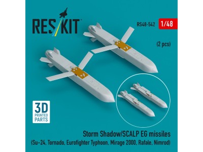 Storm Shadow/SCALP EG missiles (2 pcs) (Su-24, Tornado, Eurofighter Typhoon, Mirage 2000, Rafale, Nimrod) (3D Printed) 