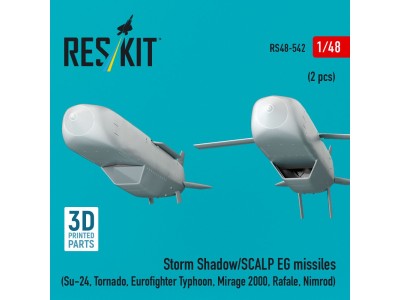 Storm Shadow/SCALP EG missiles (2 pcs) (Su-24, Tornado, Eurofighter Typhoon, Mirage 2000, Rafale, Nimrod) (3D Printed) 