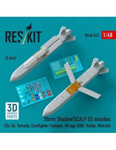 Storm Shadow/SCALP EG missiles (2 pcs) (Su-24, Tornado, Eurofighter Typhoon, Mirage 2000, Rafale, Nimrod) (3D Printed) 