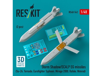 Storm Shadow/SCALP EG missiles (2 pcs) (Su-24, Tornado, Eurofighter Typhoon, Mirage 2000, Rafale, Nimrod) (3D Printed) 