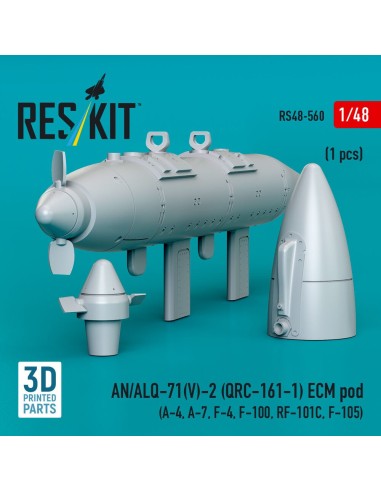 AN/ALQ-71(V)-2 (QRC-161-1) ECM pod (1pcs) (A-4, A-7, F-4, F-100, RF-101C, F-105) (3D Printed) 