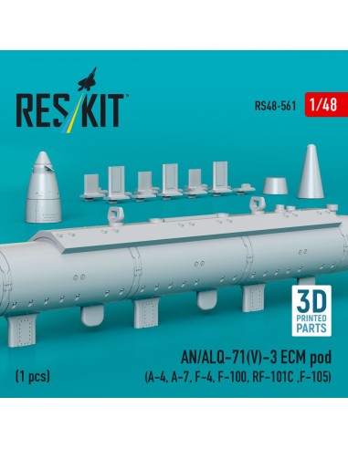 AN/ALQ-71(V)-3 ECM pod (A-4, A-7, F-4, F-100, RF-101C, F-105) (1pcs) (3D Printed) 
