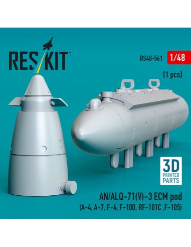 AN/ALQ-71(V)-3 ECM pod (A-4, A-7, F-4, F-100, RF-101C, F-105) (1pcs) (3D Printed) 