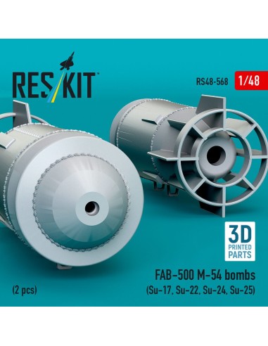 FAB-500 M-54 bombs (2 pcs) (Su-17, Su-22, Su-24, Su-25) (3D Printed) 