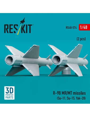 R-98 MR/MT missiles (2 pcs) (Su-11, Su-15, Yak-28) (3D Printed) 