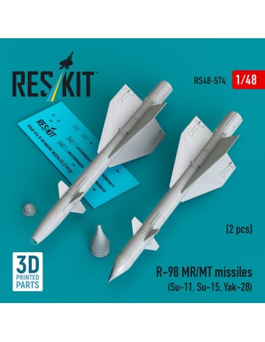 R-98 MR/MT missiles (2 pcs) (Su-11, Su-15, Yak-28) (3D Printed) 