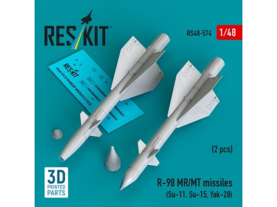 R-98 MR/MT missiles (2 pcs) (Su-11, Su-15, Yak-28) (3D Printed) 