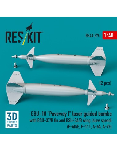 GBU-10 Paveway I laser guided bombs with BSU-37/B fin and BSU-3A/B wing (slow speed) (2 pcs) (F-4D/E, F-111, A-6A, A-7E) (3D Pri