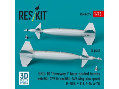 GBU-10 Paveway I laser guided bombs with BSU-37/B fin and BSU-3A/B wing (slow speed) (2 pcs) (F-4D/E, F-111, A-6A, A-7E) (3D Pri
