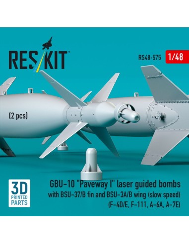 GBU-10 Paveway I laser guided bombs with BSU-37/B fin and BSU-3A/B wing (slow speed) (2 pcs) (F-4D/E, F-111, A-6A, A-7E) (3D Pri