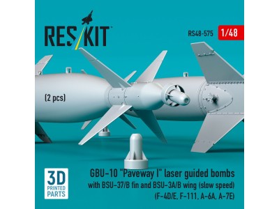 GBU-10 Paveway I laser guided bombs with BSU-37/B fin and BSU-3A/B wing (slow speed) (2 pcs) (F-4D/E, F-111, A-6A, A-7E) (3D Pri