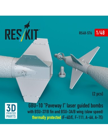 GBU-10 Paveway I laser guided bombs with BSU-37/B fin and BSU-3A/B wing (slow speed) thermally protected (2 pcs) (F-4D/E, F-111,