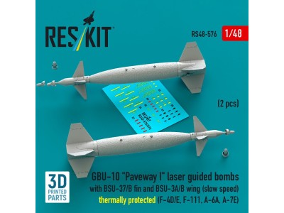 GBU-10 Paveway I laser guided bombs with BSU-37/B fin and BSU-3A/B wing (slow speed) thermally protected (2 pcs) (F-4D/E, F-111,