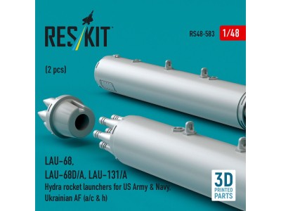 LAU-68, LAU-68D/A, LAU-131/A Hydra rocket launchers for US Army & Navy, Ukrainian AF (a/c & h) (2pcs) (3D Printed) 