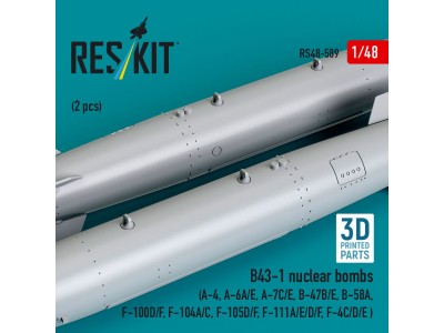 B43-1 nuclear bombs (2 pcs) (A-4, A-6A/E, A-7C/E, B-47B/E, B-58A, F-100D/F, F-104A/C, F-105D/F, F-111A/D/E/F, F-4C/D/E ) (3D Pri