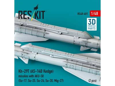 Kh-29T (AS-14B Kedge) missiles with AKU-58 (2 pcs) (Su-17, Su-25, Su-24, Su-30, Mig-27) (3D Printed) 