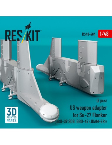 US weapon adapter for Su-27 Flanker (2 pcs) (GBU-39 SDB, GBU-62 (JDAM-ER)) (3D Printed) 