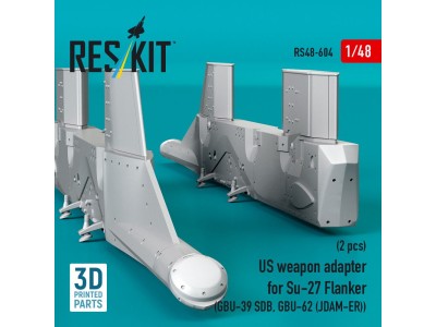 US weapon adapter for Su-27 Flanker (2 pcs) (GBU-39 SDB, GBU-62 (JDAM-ER)) (3D Printed) 