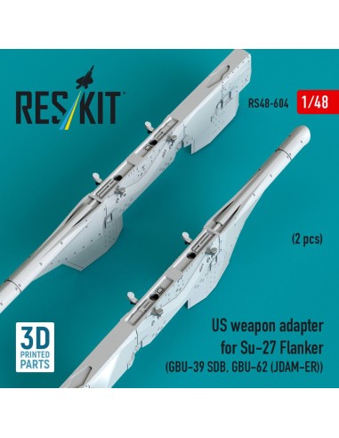 US weapon adapter for Su-27 Flanker (2 pcs) (GBU-39 SDB, GBU-62 (JDAM-ER)) (3D Printed) 