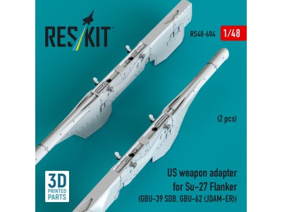 US weapon adapter for Su-27 Flanker (2 pcs) (GBU-39 SDB, GBU-62 (JDAM-ER)) (3D Printed) 