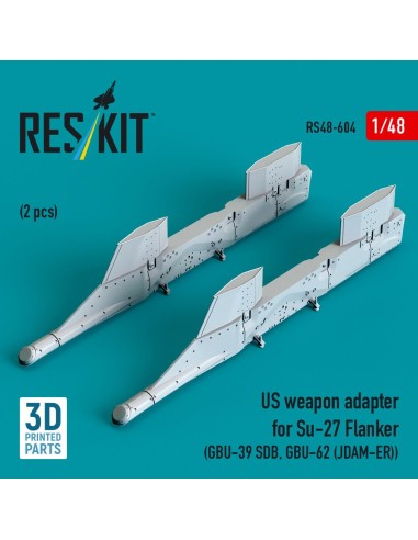 US weapon adapter for Su-27 Flanker (2 pcs) (GBU-39 SDB, GBU-62 (JDAM-ER)) (3D Printed) 