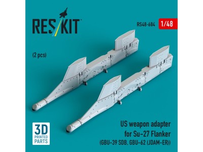 US weapon adapter for Su-27 Flanker (2 pcs) (GBU-39 SDB, GBU-62 (JDAM-ER)) (3D Printed) 