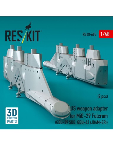 US weapon adapter for MiG-29 Fulcrum (2 pcs) (GBU-39 SDB, GBU-62 (JDAM-ER)) (3D Printed) 