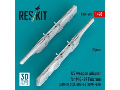 US weapon adapter for MiG-29 Fulcrum (2 pcs) (GBU-39 SDB, GBU-62 (JDAM-ER)) (3D Printed) 
