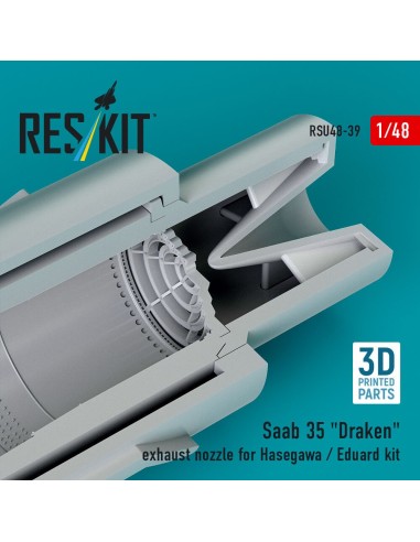 Saab 35 Draken exhaust nozzle for Hasegawa / Eduard kit (3D Printed) 