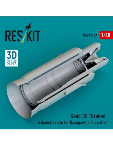 Saab 35 Draken exhaust nozzle for Hasegawa / Eduard kit (3D Printed) 