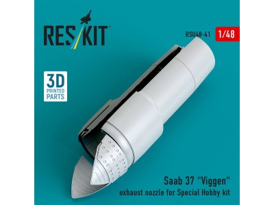 Saab 37 Viggen exhaust nozzle for Special Hobby kit (3D Printed) 