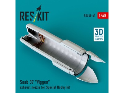 Saab 37 Viggen exhaust nozzle for Special Hobby kit (3D Printed) 