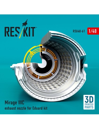 Mirage IIIC exhaust nozzle for Eduard kit (3D Printed) 