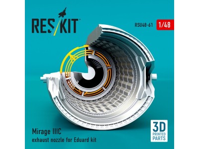 Mirage IIIC exhaust nozzle for Eduard kit (3D Printed) 