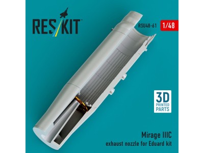 Mirage IIIC exhaust nozzle for Eduard kit (3D Printed) 