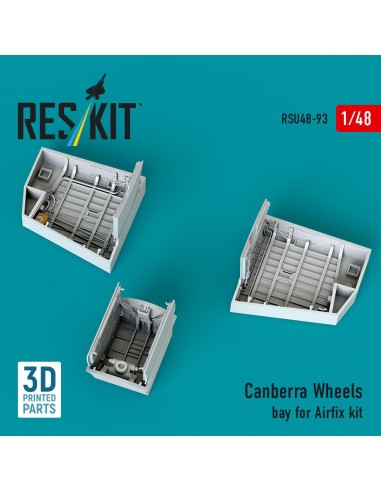 Canberra Wheels bay for Airfix kit (3D Printed) 