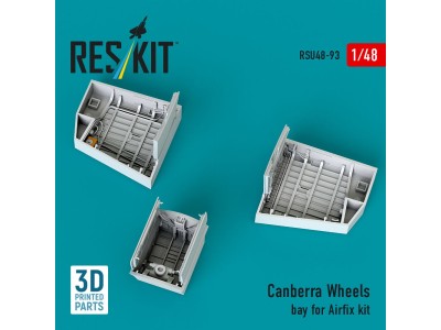 Canberra Wheels bay for Airfix kit (3D Printed) 
